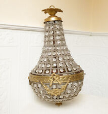 Kronleuchter Korblüster Deckenlampe Kristalllüster Hängelampe Empire Barock Glas