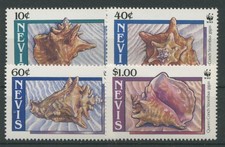 Nevis 1990 WWF Tiere Schnecken