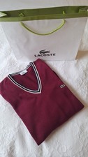 Lacoste Herrenpullover Baumwolle Gr. 7 Rot