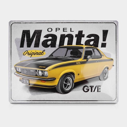 Opel manta blechschild - opel, gt/e