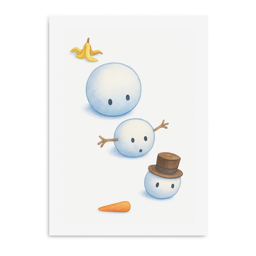 Weihnachtskarte schneemann - weihnachtskarte,