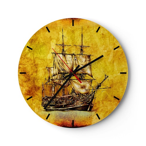 Modern wanduhr 30x30cm - 30x30cm, rund