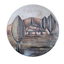 Wandbild teller ton keramik - wandbild,