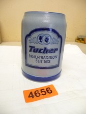 4656.    Alter Steingut Bierkrug Brauerei Tucher Bierkrug   0,5L