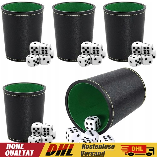 Leder würfelbecher set mit - set, 25