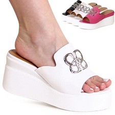 Damen Keil Sandaletten XXL