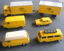 WIKING BUNDESPOST Magirus + Anhänger  MB / VW Postwagen Geschenk-Set Konvolut