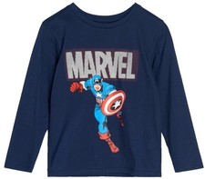 AVENGERS 140 SHIRT CAPTAIN AMERICA MARVEL BLAU LANGARM LANGARMSHIRT HERO NEU