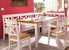 Massivholz Eckbank-Essgruppe