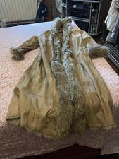 Ledermantel mit Ziegenfell