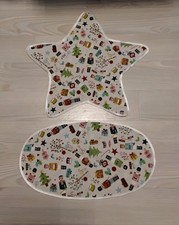 weihnachts Deckchen Satinband in Weiß 