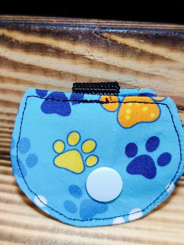Hundemarkentasche pfoten blau - pfoten,