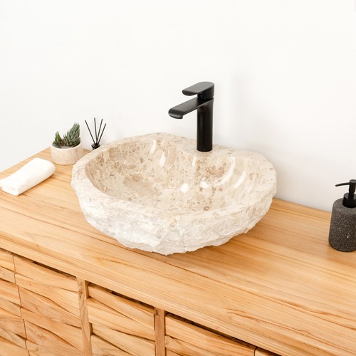 Marmor aufsatzwaschbecken - marmor, 50