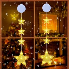 LED Sterne Weihnachtsbeleuchtung Weihnachtsdeko Stern Fenster Lichter mit Timer