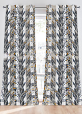 Blickdichter Vorhang mit Multifunktionsband Weiß Grau Gardine Deko Neu