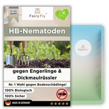 HB Nematoden gegen Engerlinge & Dickmaulrüssler|1-10 Mio|5-100 Pflanzen FairyFly