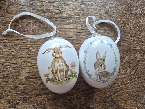 Keramik eier deko - keramik, set