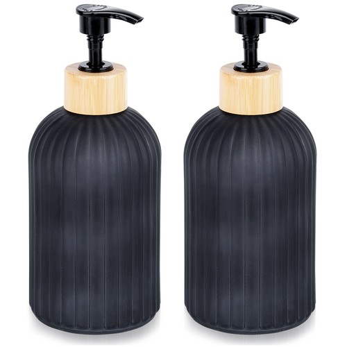 Seifenspender glas schwarz - glas,