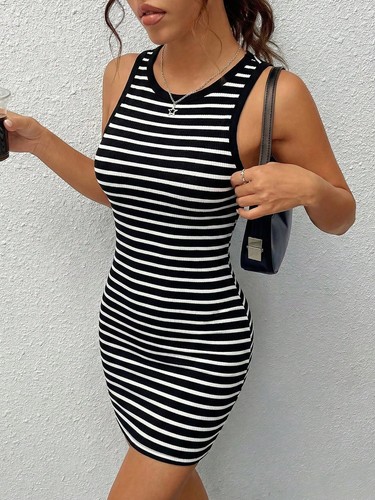 Gestreiftes damen minikleid - damen, in