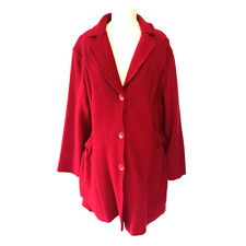 Damen Mantel Rot Wolle Xadoo