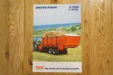 DEUTZ FAHR Ladewagen Prospekt Typ K550 bis F570 4 Seiten 1982