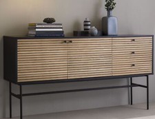 Sideboard Schwarz/Eiche