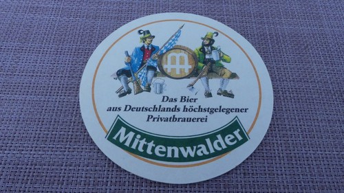 Bierdeckel mittenwalder bier - bierdeckel, "mittenwalder