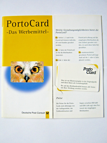Portocard das werbemittel - , -das