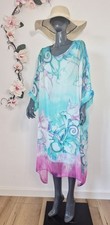 Kaftan Seidenkleid mit Viskose