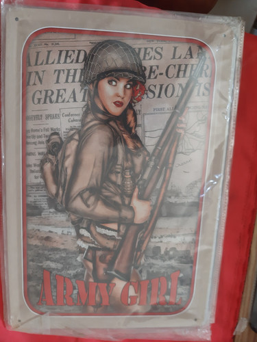 Blechschild sexy frau - frau, armee