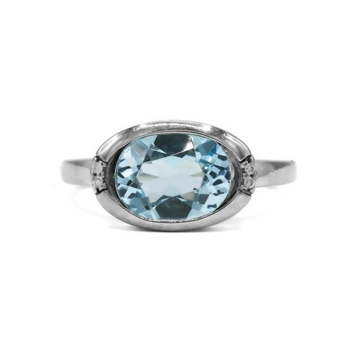 Ring mit aquamarin - aquamarin, und