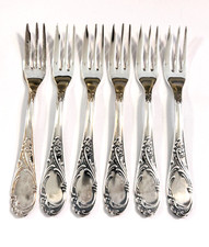 6 Kuchengabeln Michelin Barock