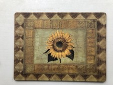 Pimpernel 4 x Tischset Kork Sonnenblume golden sunflower vintage