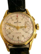 Breitling Chronograph 1954 Gold mechanische uhren herren vintage voll funktionsf