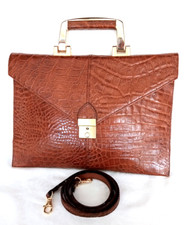 Elegante Damen Hand-Tasche , Krokomuster, Kuststoff , Größe 32 x Breit 36 x 5 cm