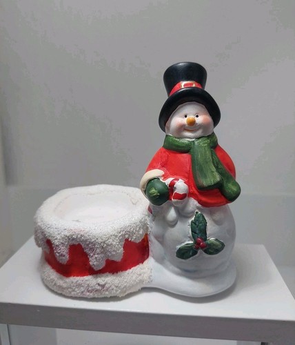 Teelichthalter schneemann - teelichthalter,