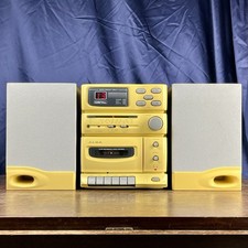 Neu ALBA SYS1703CD CD MICRO SYSTEM gelb grau Kassettendeck UKW Radio unbenutzt 90er