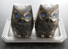 Salz und Pfefferstreuer, Eulen,sehr alt undschwer ,massiv, Material unbekannt