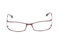  Brillenfassung Metall PRO DESIGN Dänemark kupferrot gelochte breite Bügel  D18