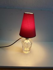  Magic vintage Tischlampe Lampe klein Kristallglas Steckschirm rot 60er Jahre