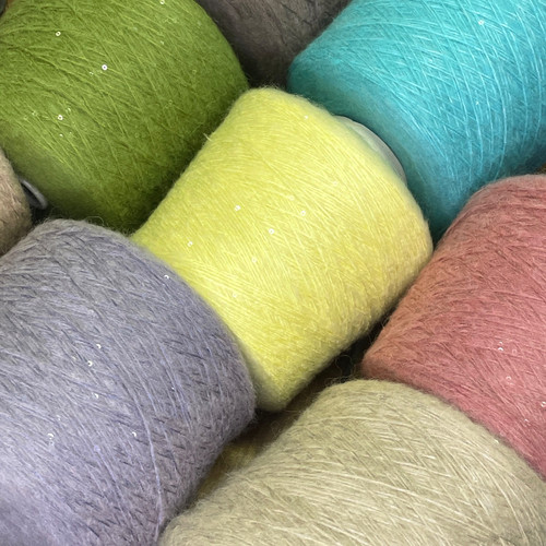 Pailletten mohair konengarn - mohair,