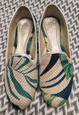 🌴🟢Slipper - zauerhaft+ extravagant- Gr.37 - grün/ beige- 🌴🟢Hammer- handmade 