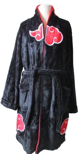 Bademantel schwarz rot one - ,,