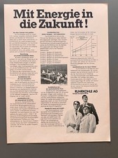 Ruhrkohle AG Mit Energie in die Zukunft! 1969 Vintage Ad Werbung Reklame