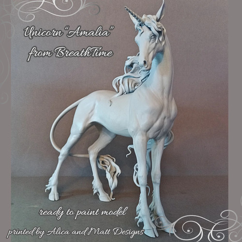 Modellpferd einhorn als resin - als,