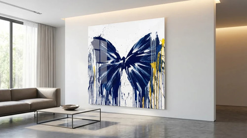 Navy blau schmetterling splash - navy,