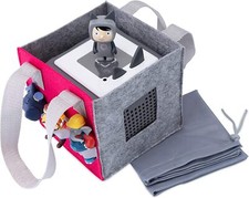 Tonie Box Figuren Transport Tasche Aufbewahrung Schutztasche Musik PinkGrau 2672