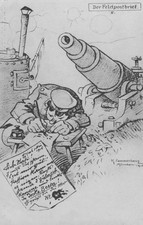 Der Feldpostbrief, Infanterie-Regiment 239, Künstler-Feldpostkarte Pommerhanz