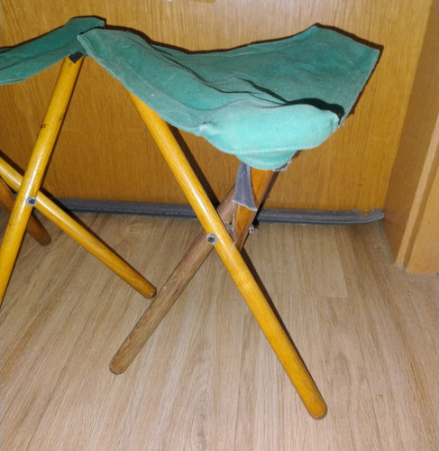 Alte ddr dreibeinhocker - 2,