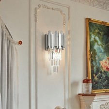 Elegante Silberne Wandlampe